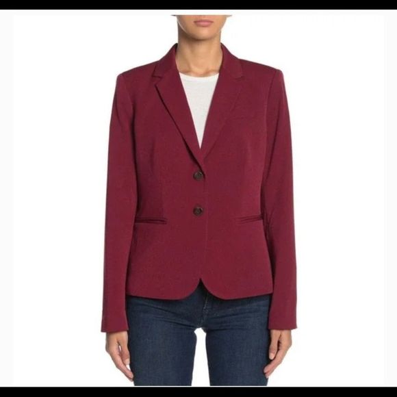 J Crew Schoolboy Jacket Blazer Two Button Lined Notch Lapel Maroon Burgundy Red - Picture 4 of 13